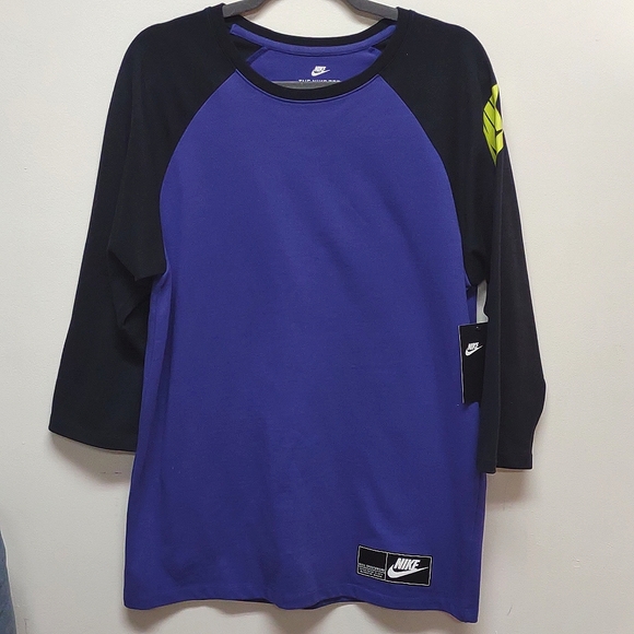 Nike Other - The Nike Tee 3/4 Sleeve Dark Purple and Black Size Medium